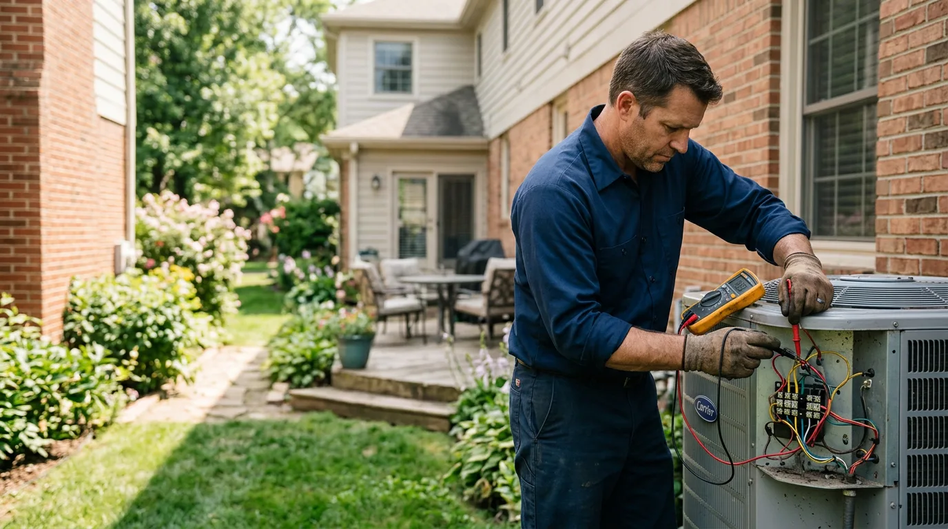 HVAC technician working near East Peoria, IL